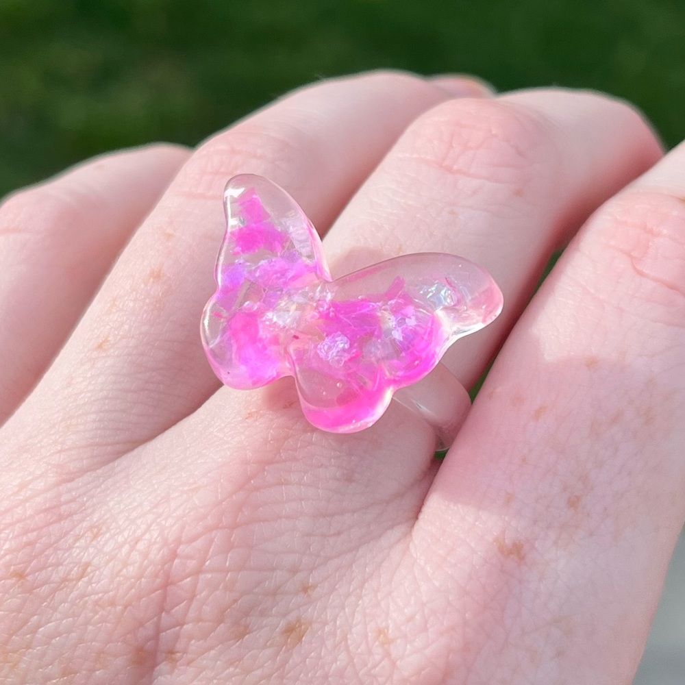 Iridescent Butterfly Ring